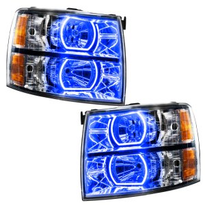 Chevrolet Silverado Headlight Assemblies - ORACLE Lighting - ColorSHIFT w/ BC1 Controller, Chrome Housing - `07-`13